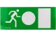 TRACON EXIT-04-J-NM Élvilágítós LED kijáratjelző ragasztható piktogramokkal 230V, 50Hz, 36×LED, 3h, 3,7V / 1200mAh, Li-ion, IP30