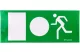 TRACON EXIT-04-J Élvilágítós LED kijáratjelző ragasztható piktogramokkal 230V, 50Hz, 36×LED, 3h, 3,7V / 1200mAh, Li-ion, IP30