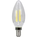   TRACON FILC354NW COG LED gyertya fényforrás, átlátszó 230 VAC, E14, 4W, 470 lm, C35, 4000K, EEI=E