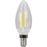  TRACON FILC354WW COG LED gyertya fényforrás, átlátszó 230 VAC, E14, 4W, 470 lm, C35, 2700K, EEI=E