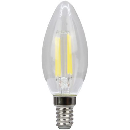TRACON FILC354WW COG LED gyertya fényforrás, átlátszó 230 VAC, E14, 4W, 470 lm, C35, 2700K