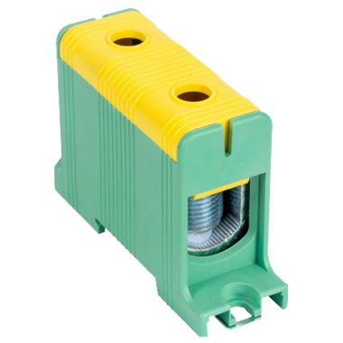 TRACON FLEAL-150/1ZS Főáramköri leágazó kapocs, sínre/felületre, zöld/sárga 35-150mm2, max