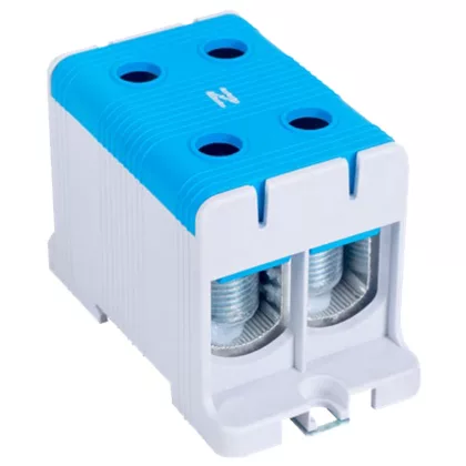   TRACON FLEAL-150/2K Főáramköri leágazó kapocs, sínre/felületre, kék 35-150mm2, max. 1000VAC/1500VDC, max.320A