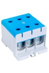 TRACON FLEAL-150/3K Főáramköri leágazó kapocs, sínre/felületre, kék 35-150mm2, max. 1000VA