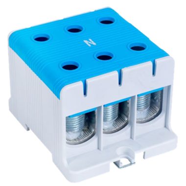 TRACON FLEAL-150/3K Főáramköri leágazó kapocs, sínre/felületre, kék 35-150mm2, max. 1000VA