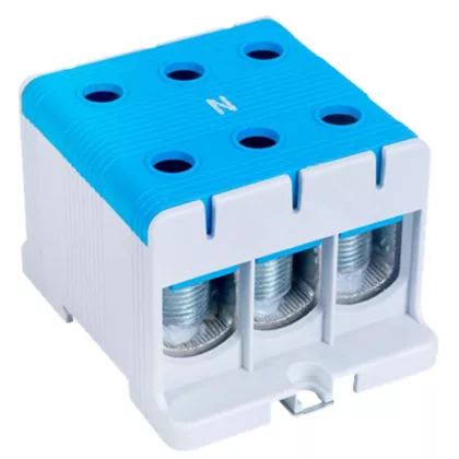   TRACON FLEAL-150/3K Főáramköri leágazó kapocs, sínre/felületre, kék 35-150mm2, max. 1000VAC/1500VDC, max.320A