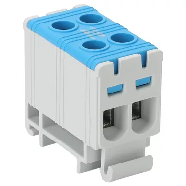 TRACON FLEAL-16/2K Főáramköri leágazó kapocs, sínre szerelhető, kék 1.5-16mm2, max. 1000VAC, 1500VDC, max.85A