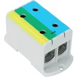   TRACON FLEAL-240/2KZS Főáramköri leágazó kapocs,sínre szerelhető,kék-zöld-sárga 35-240mm2, max. 1000VAC/1500VDC, max.425A