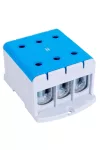 TRACON FLEAL-240/3K Főáramköri leágazó kapocs, felületre szerelhető, kék 35-240mm2, max. 1000VAC/1500VDC, max.425A