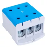   TRACON FLEAL-240/3K Főáramköri leágazó kapocs, felületre szerelhető, kék 35-240mm2, max. 1000VAC/1500VDC, max.425A