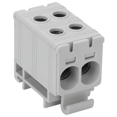 TRACON FLEAL-35/2 Főáramköri leágazó kapocs, sínre szerelhető, szürke 2.5-35mm2, max. 1000VAC, 1500VDC, max.135A