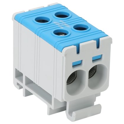 TRACON FLEAL-35/2K Főáramköri leágazó kapocs, sínre szerelhető, kék 2.5-35mm2, max. 1000VA