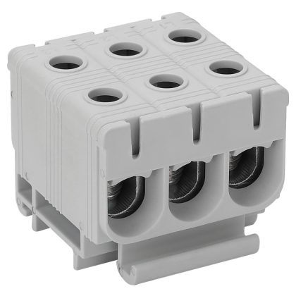   TRACON FLEAL-50/1X3 Főáramköri leágazó kapocs, sínre szerelhető, szürke 2.5-50mm2, max. 1000VAC, 1500VDC, 3×max.160A