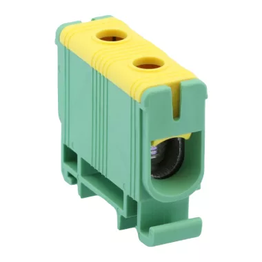 TRACON FLEAL-50/1ZS Főáramköri leágazó kapocs, sínre szerelhető, zöld/sárga 6-50mm2, max. 1000VAC/1500VDC, max.160A