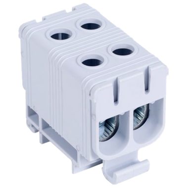 TRACON FLEAL-50/2 Főáramköri leágazó kapocs, sínre szerelhető, szürke 6-50mm2, max. 1000VAC/1500VDC, max.160A