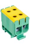 TRACON FLEAL-50/2ZS Főáramköri leágazó kapocs, sínre szerelhető, zöld/sárga 6-50mm2, max. 1000VAC/1500VDC, max.160A