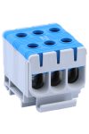 TRACON FLEAL-50/3K Főáramköri leágazó kapocs, sínre szerelhető, kék 6-50mm2, max. 1000VAC/
