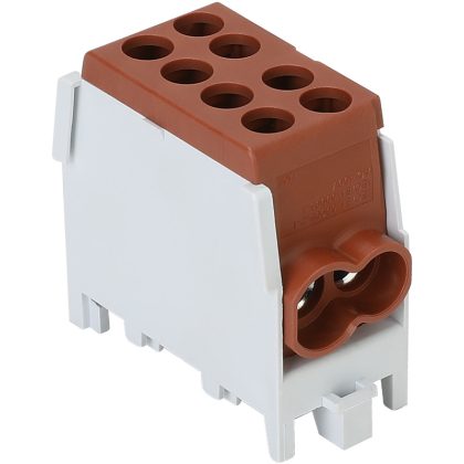 TRACON FLECU-25-16-2B Főáramköri leágazó kapocs, sínre szerelhető, barna 2.5-25mm2, max. 1