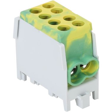 TRACON FLECU-25-16-2ZS Főáramköri leágazó kapocs, sínre szerelhető, zöld/sárga 2.5-25mm2, 