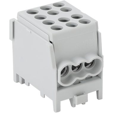 TRACON FLECU-25-16-3 Főáramköri leágazó kapocs, sínre szerelhető, szürke 2.5-25mm2, max. 1