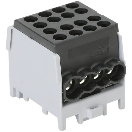   TRACON FLECU-25-16-4F Főáramköri leágazó kapocs, sínre szerelhető, fekete 2.5-25mm2, max. 1000VAC/DC, max.101A