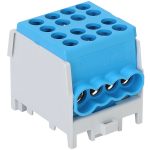 TRACON FLECU-25-16-4K Főáramköri leágazó kapocs, sínre szerelhető, kék 2.5-25mm2, max. 100