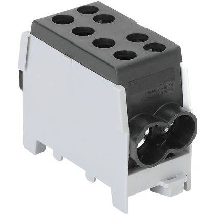 TRACON FLECU-35-25-2F Főáramköri leágazó kapocs, sínre szerelhető, fekete 6-35mm2, max. 10