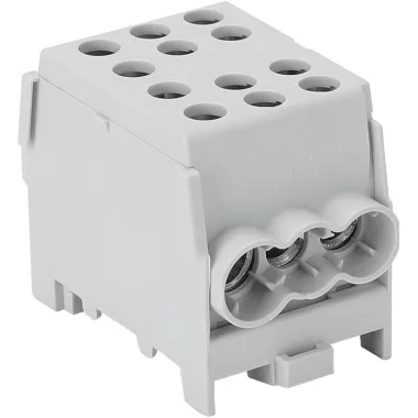 TRACON FLECU-35-25-3 Főáramköri leágazó kapocs, sínre szerelhető, szürke 6-35mm2, max. 1000VAC/DC, max.125A