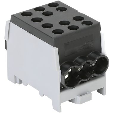 TRACON FLECU-35-25-3F Főáramköri leágazó kapocs, sínre szerelhető, fekete 6-35mm2, max. 10