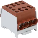   TRACON FLECU-35-25-4B Főáramköri leágazó kapocs, sínre szerelhető, barna 6-35mm2, max. 1000VAC/DC, max.125A