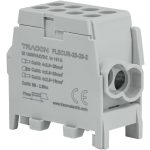 TRACON FLECUR-25-25-2 Főáramköri leágazó kapocs,sínre,szürke,engedélyes 2.5-25mm2, max. 10