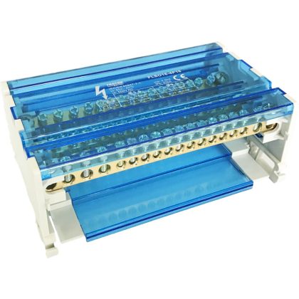 TRACON FLSO16-4P16 Moduláris elosztóblokk nyitható fedéllel 4×16(10) mm2 / 12×10(6) mm2, 5