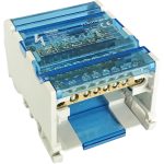 TRACON FLSO16-4P6 Moduláris elosztóblokk nyitható fedéllel 1×16(10) mm2 / 5×10(6) mm2, 500