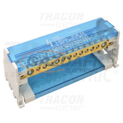   TRACON FLSO25-2P11 Moduláris elosztóblokk nyitható fedéllel 2×25(25)mm2 / 4×10(6)mm2, 5×16(10)mm2, 500VAC/DC, 100A