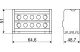 TRACON FLSO25-2P7 Moduláris elosztóblokk nyitható fedéllel 1×25(25)mm2 / 3×10(6)mm2, 3×16( - 2