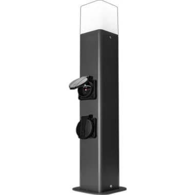 TRACON GARN2FE27 Kerti állólámpa francia csatlakozóaljzattal 230VAC, E27, max.35W, IP54, 0,5m, 2xFRENCH, 2600W