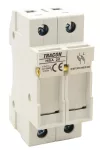 TRACON HBA-2P-20 Szakaszolókapcsoló-biztosítóhengeres bizt.hoz, maszkolható 20A, 8x32mm; Un=230V/400V