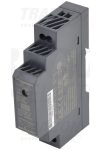 TRACON HDR-15-12 DIN sínre szerelhető tápegységszabályozható DC kimenettel 85-264 VAC / 10,8-13,8 VDC; 15 W; 0-1,25 A