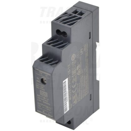   TRACON HDR-15-12 DIN rail power supply with adjustable DC output 85-264 VAC / 10.8-13.8 VDC; 15 W; 0-1.25 A