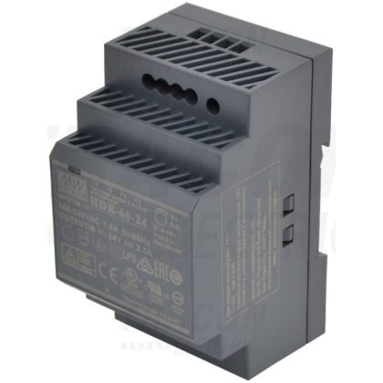   TRACON HDR-60-24 DIN sínre szerelhető tápegységszabályozható DC kimenettel 85-264 VAC / 21,6-29 VDC; 60 W; 0-2,5 A