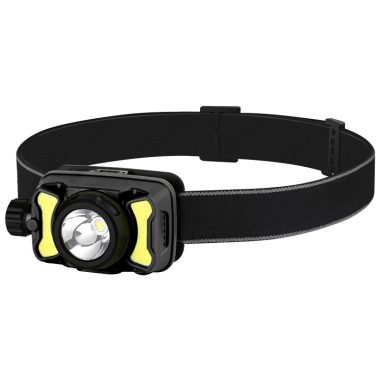 TRACON HL600R LED fejlámpa, hibrid akkumulátorral 5 W, 600 lm, 3,7 V, 1200 mAh, 103040/3xAAA, IP44