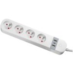   TRACON HSM4-2A1C-2M-FR Okos többférőhelyes elosztósáv 4xFRENCH, 2USBA, 1USBC, 240V, 16A, 3x1,5mm2, 1,5m