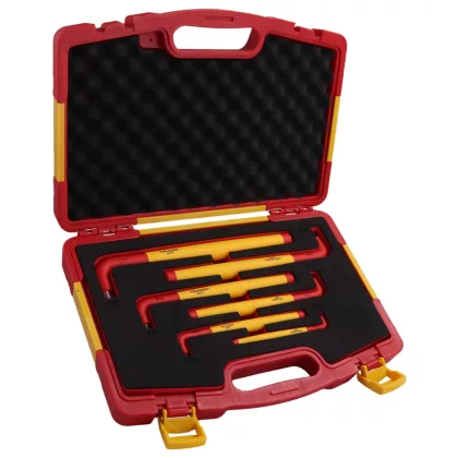   TRACON ISET6 6 darabos 1000 V-ra szigeteltimbuszkulcs készlet 1000V, CrV, 3-12mm