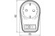 TRACON KACS1 Csatlakozóaljzat adapter kapcsolóval, fehér 1×SCHUKO, 250 VAC, 16 A, max. 368 TRACON KACS1 Csatlakozóaljzat adapter kapcsolóval, fehér 1×SCHUKO, 250 VAC, 16 A, max. 368