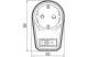 TRACON KACS1 Csatlakozóaljzat adapter kapcsolóval, fehér 1×SCHUKO, 250 VAC, 16 A, max. 3680 W TRACON KACS1 Csatlakozóaljzat adapter kapcsolóval, fehér 1×SCHUKO, 250 VAC, 16 A, max. 3680 W