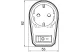 TRACON KACS1 Csatlakozóaljzat adapter kapcsolóval, fehér 1×SCHUKO, 250 VAC, 16 A, max. 368 - 2 TRACON KACS1 Csatlakozóaljzat adapter kapcsolóval, fehér 1×SCHUKO, 250 VAC, 16 A, max. 368 - 2