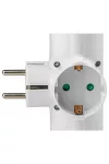 TRACON KACS3 Csatlakozóaljzat adapter kapcsolóval, fehér 3×SCHUKO, 250 VAC, 16 A, max. 3680 W