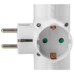 TRACON KACS3 Csatlakozóaljzat adapter kapcsolóval, fehér 3×SCHUKO, 250 VAC, 16 A, max. 368