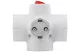TRACON KACS3 Csatlakozóaljzat adapter kapcsolóval, fehér 3×SCHUKO, 250 VAC, 16 A, max. 3680 W TRACON KACS3 Csatlakozóaljzat adapter kapcsolóval, fehér 3×SCHUKO, 250 VAC, 16 A, max. 3680 W