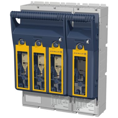 TRACON KETO-00-4/F Szakaszolókapcsoló-biztosító,szerelőlapra, lapos csatlakozó 690VAC, 440VDC, 160A, 4P, NH00